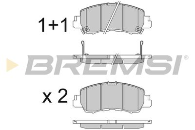 BP3828 BREMSI Комплект тормозных колодок, дисковый тормоз