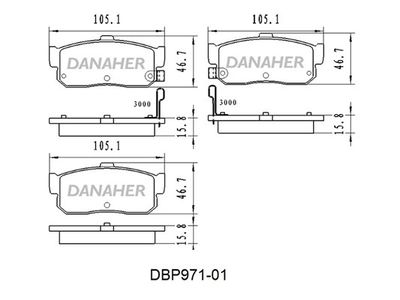 DBP97101 DANAHER Комплект тормозных колодок, дисковый тормоз