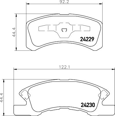 PCP1524 DON Комплект тормозных колодок, дисковый тормоз