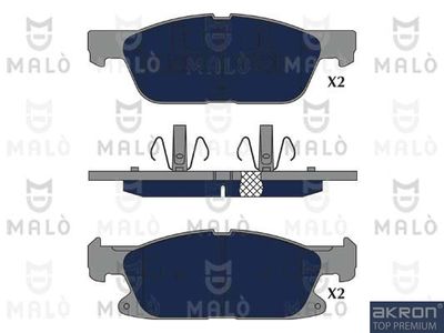 1051237 AKRON-MALÒ Комплект тормозных колодок, дисковый тормоз