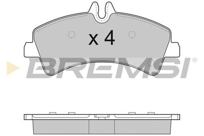 BP3291 BREMSI Комплект тормозных колодок, дисковый тормоз
