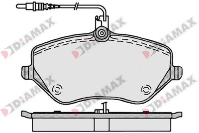 N09062 DIAMAX Комплект тормозных колодок, дисковый тормоз