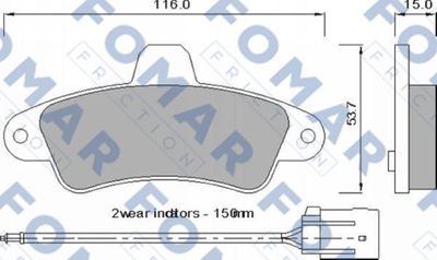 FO725081 FOMAR Friction Комплект тормозных колодок, дисковый тормоз