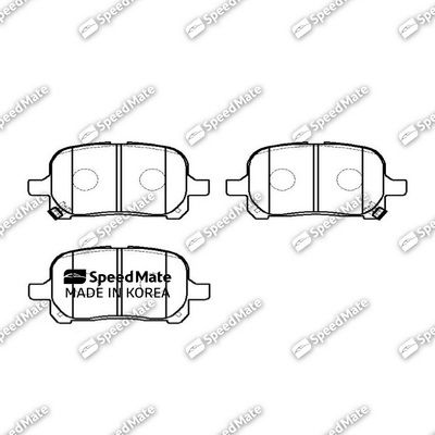 SMBPJ102 SpeedMate Комплект тормозных колодок, дисковый тормоз