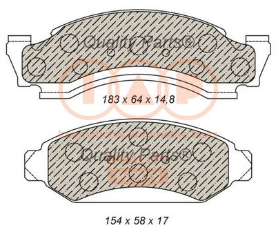 70410020 IAP QUALITY PARTS Комплект тормозных колодок, дисковый тормоз