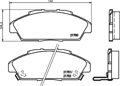 8DB355027221 HELLA PAGID Комплект тормозных колодок, дисковый тормоз