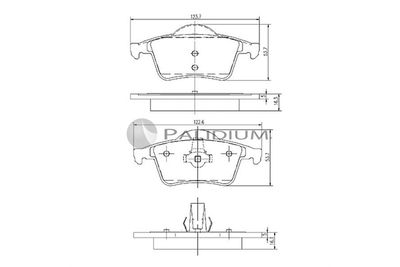 P11110 ASHUKI by Palidium Комплект тормозных колодок, дисковый тормоз