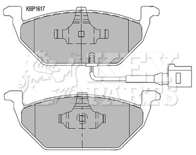 KBP1617 KEY PARTS Комплект тормозных колодок, дисковый тормоз