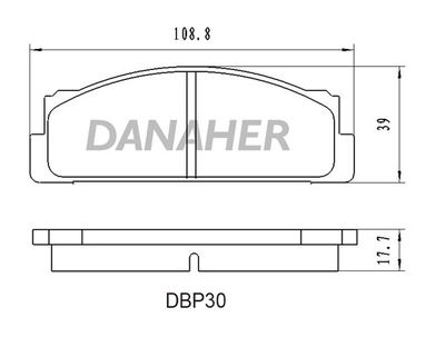 DBP30 DANAHER Комплект тормозных колодок, дисковый тормоз