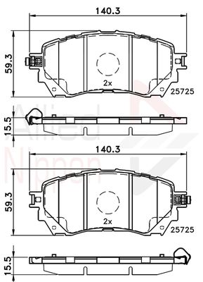 ADB32237 COMLINE Комплект тормозных колодок, дисковый тормоз