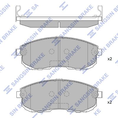 SP1107FA Hi-Q Комплект тормозных колодок, дисковый тормоз