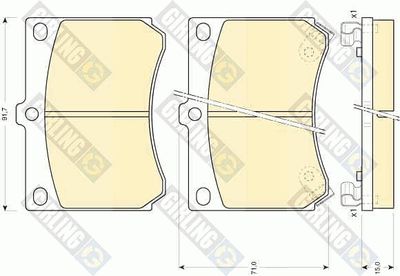 6110299 GIRLING Комплект тормозных колодок, дисковый тормоз