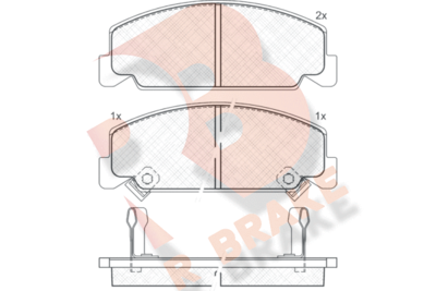 RB0609 R BRAKE Комплект тормозных колодок, дисковый тормоз