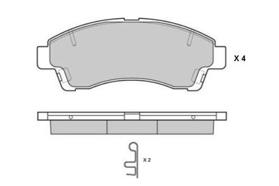 120903 E.T.F. Комплект тормозных колодок, дисковый тормоз