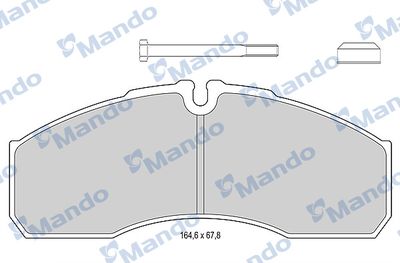 MBF015993 MANDO Комплект тормозных колодок, дисковый тормоз