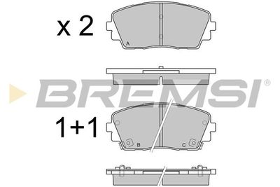 BP3532 BREMSI Комплект тормозных колодок, дисковый тормоз
