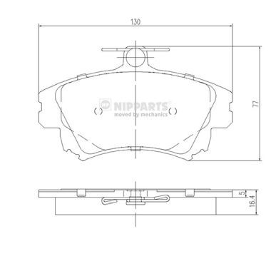 J3605042 NIPPARTS Комплект тормозных колодок, дисковый тормоз