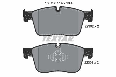 2230201 TEXTAR Комплект тормозных колодок, дисковый тормоз