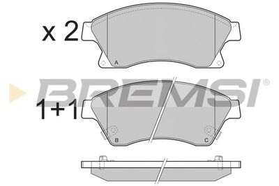 BP3404 BREMSI Комплект тормозных колодок, дисковый тормоз