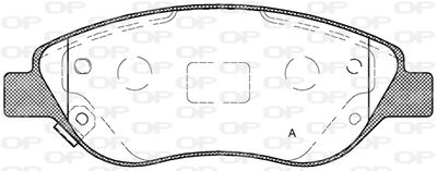 BPA086012 OPEN PARTS Комплект тормозных колодок, дисковый тормоз