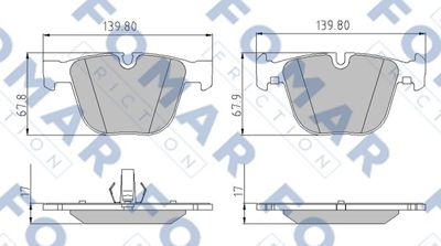 FO920881 FOMAR Friction Комплект тормозных колодок, дисковый тормоз