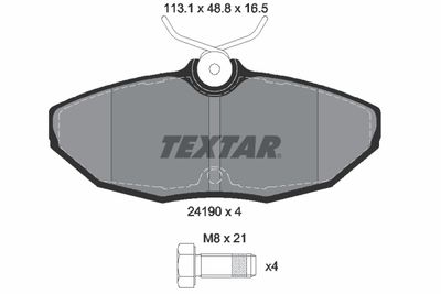 2419001 TEXTAR Комплект тормозных колодок, дисковый тормоз