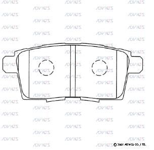 SN586 ADVICS Комплект тормозных колодок, дисковый тормоз