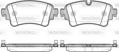 P1769308 WOKING Комплект тормозных колодок, дисковый тормоз