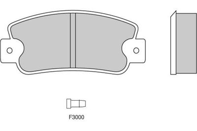 120203 E.T.F. Комплект тормозных колодок, дисковый тормоз