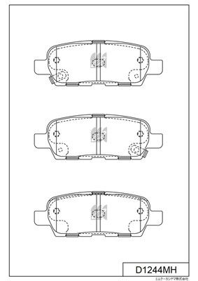 D1244MH MK Kashiyama Комплект тормозных колодок, дисковый тормоз