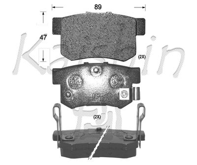 FK5056 KAISHIN Комплект тормозных колодок, дисковый тормоз