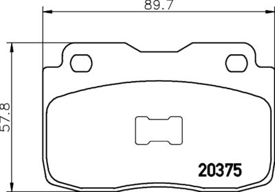 2037501 TEXTAR Комплект тормозных колодок, дисковый тормоз