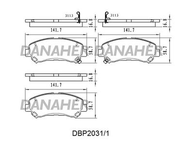 DBP20311 DANAHER Комплект тормозных колодок, дисковый тормоз