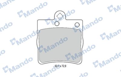 MBF015140 MANDO Комплект тормозных колодок, дисковый тормоз
