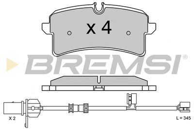 BP3624 BREMSI Комплект тормозных колодок, дисковый тормоз