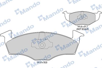 MBF015127 MANDO Комплект тормозных колодок, дисковый тормоз