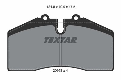 2095302 TEXTAR Комплект тормозных колодок, дисковый тормоз