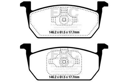 DPX2374 EBC Brakes Комплект тормозных колодок, дисковый тормоз