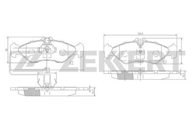 BS1280 ZEKKERT Комплект тормозных колодок, дисковый тормоз