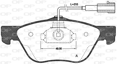 BPA058921 OPEN PARTS Комплект тормозных колодок, дисковый тормоз