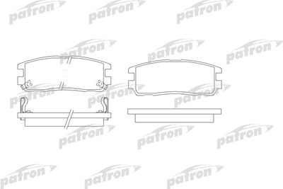 PBP1017 PATRON Комплект тормозных колодок, дисковый тормоз