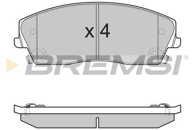 BP3389 BREMSI Комплект тормозных колодок, дисковый тормоз
