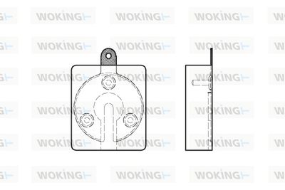 P159300 WOKING Комплект тормозных колодок, дисковый тормоз