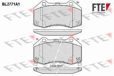 BL2771A1 FTE Комплект тормозных колодок, дисковый тормоз