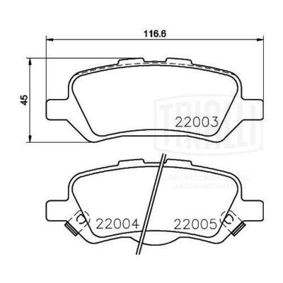 PF4118 TRIALLI Комплект тормозных колодок, дисковый тормоз