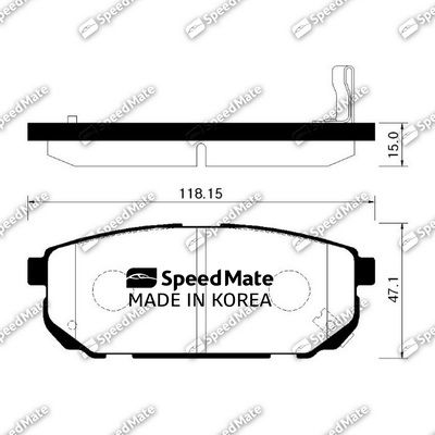 SMBPK023 SpeedMate Комплект тормозных колодок, дисковый тормоз