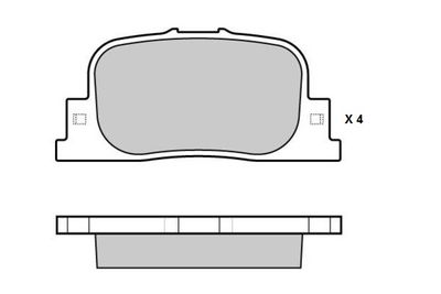 121063 E.T.F. Комплект тормозных колодок, дисковый тормоз