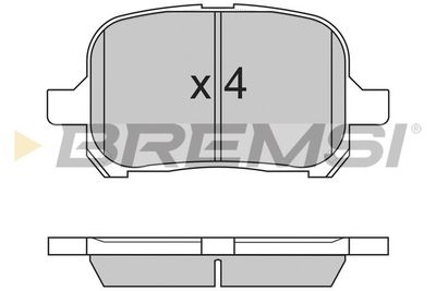 BP2761 BREMSI Комплект тормозных колодок, дисковый тормоз