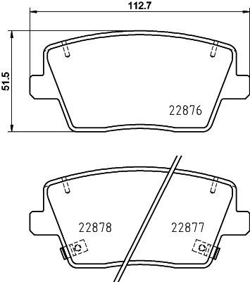 8DB355039431 HELLA Комплект тормозных колодок, дисковый тормоз