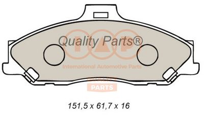 70411072 IAP QUALITY PARTS Комплект тормозных колодок, дисковый тормоз